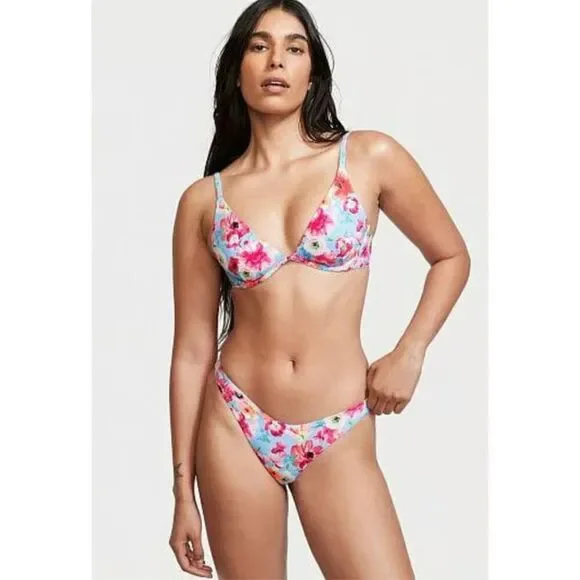 Victoria’s Secret Multicolored Floral Underwire Bikini top size S/32C - Picture 1 of 7
